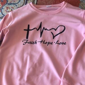 Women’s pink message sweatshirt